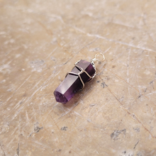 Charger l'image dans la galerie, Pendentif Pointe en Améthyste foncée