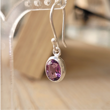 Charger l'image dans la galerie, BOUCLES EN AMETHYSTE SUR ARGENT