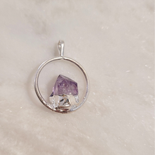 Charger l'image dans la galerie, pendentif amethyste cercle