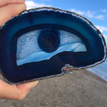 Charger l'image dans la galerie, Tranche Agate Bleue pièce unique D