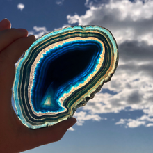 Charger l'image dans la galerie, tranche d'agate BLEUE