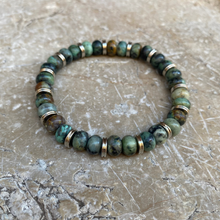 Charger l'image dans la galerie, Bracelet homme en Turquoise Africaine