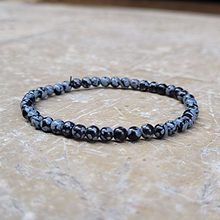 Charger l'image dans la galerie, bracelet-obsidienne 4 mm