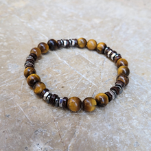 Charger l'image dans la galerie, bracelet oeil de tigre, hematite