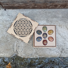 Charger l'image dans la galerie, Coffret 7 Chakras Fleur de vie