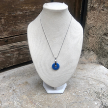 Charger l'image dans la galerie, Pendentif Disque Bi en Agate Bleue