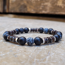 Charger l'image dans la galerie, Bracelet Pierre de lave et Onyx