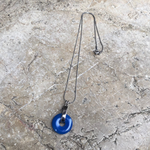 Charger l'image dans la galerie, Pendentif Disque Bi en Agate Bleue