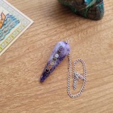 Charger l'image dans la galerie, pendule amethyte 7 chakras