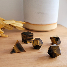 Charger l'image dans la galerie, Les Solides de Platon en Oeil du Tigre