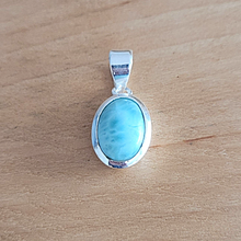 Charger l'image dans la galerie, Pendentif Goutte Larimar sur Argent