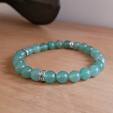 Charger l&#39;image dans la galerie, Bracelet Homme 8 mm Aventurine et Acier
