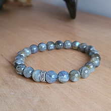 Charger l'image dans la galerie, Bracelet Homme Labradorite Premium poignet fin