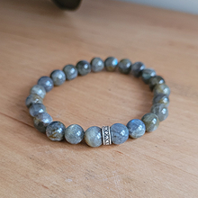 Charger l'image dans la galerie, Bracelet Homme Labradorite Premium poignet fin