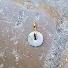 Charger l'image dans la galerie, Disque bi en Jade attache argent plaqué or