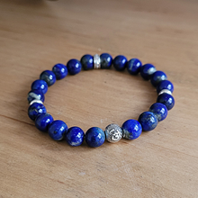 Charger l'image dans la galerie, Bracelet Homme Lapis Lazuli Premium poignet fin