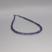 Charger l'image dans la galerie, Collier Facetté en Tanzanite Ras de Cou - Monté sur OR