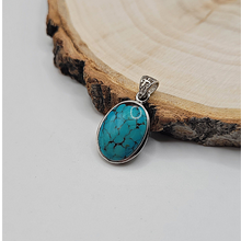 Charger l'image dans la galerie, Pendentif Turquoise monté sur Argent