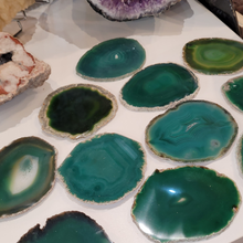 Charger l'image dans la galerie, Tranche d'Agate Bleue/Vert