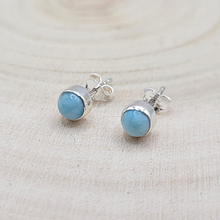 Charger l'image dans la galerie, Puces Larimar en argent FAMILYSTONES