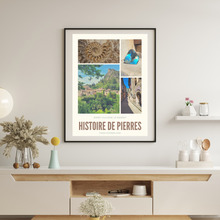 Charger l'image dans la galerie, Affiche Saint Guilhem le Désert Vintage / Histoire de Pierres