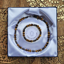 Charger l'image dans la galerie, bracelet et collier oeil du tigre