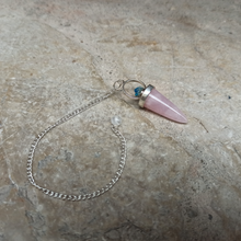 Charger l'image dans la galerie, Pendule Cavansite et Quartz Rose