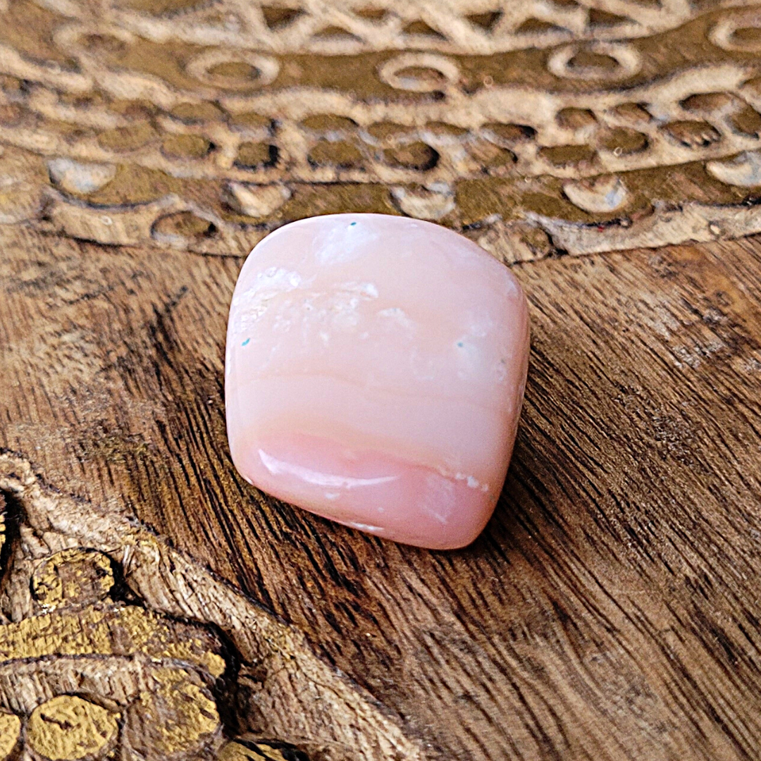 Pendentif Opale Des Andes En Pierre Roulée - Collier Chakra Rose, France Minéraux - Neuf Avec étiquettes