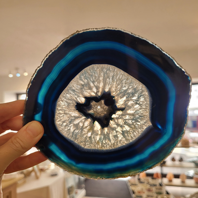 Tranche Agate Bleue -Pièce unique N