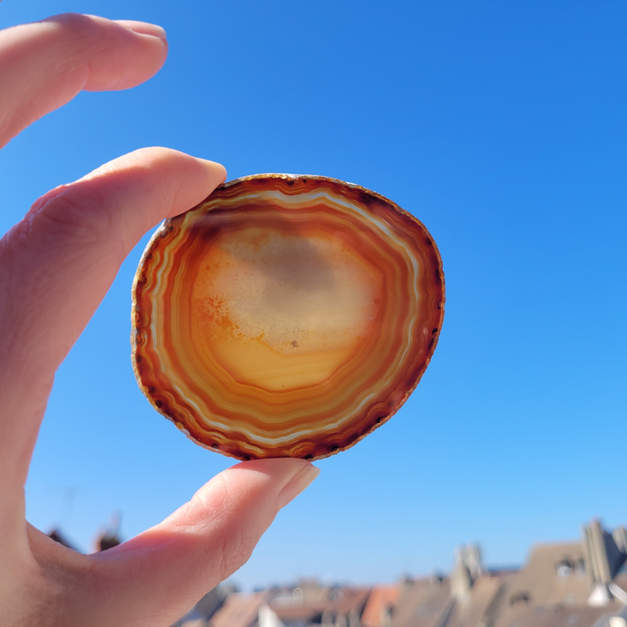 Petite Tranche d'Agate Cornaline - A