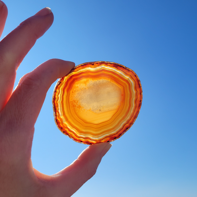 Petite Tranche d'Agate Cornaline - A