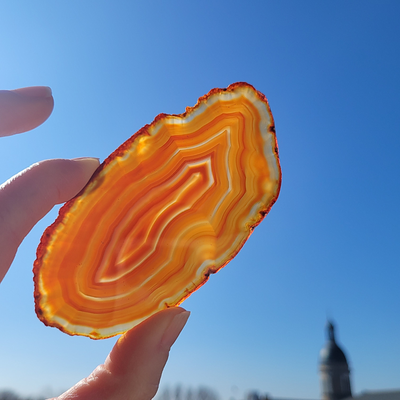 Petite Tranche d'Agate Cornaline - B