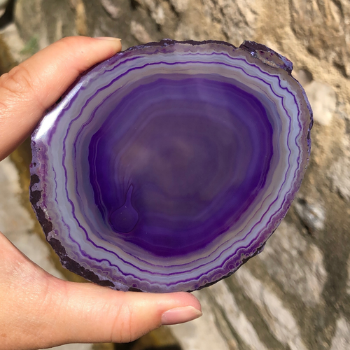 tranche d'agate violette