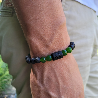 Bracelet Balance - Pierre de Lave - Jade