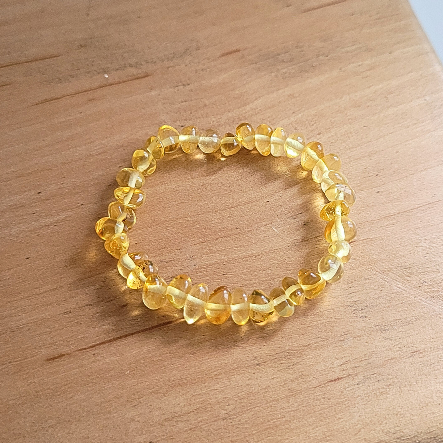 Bracelet Ambre Jaune Enfant