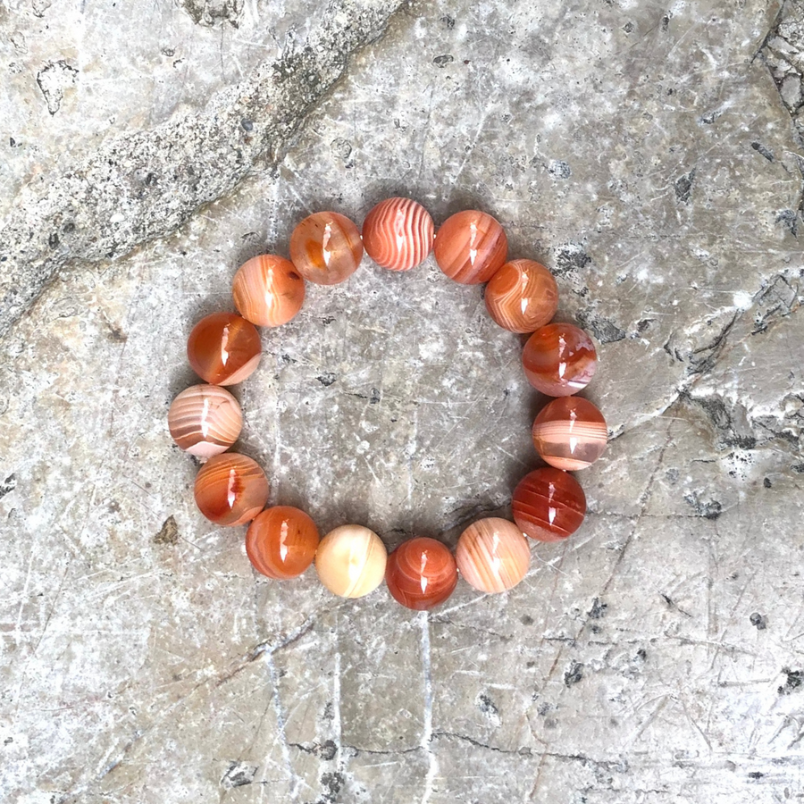 bracelet cornaline grosses perles