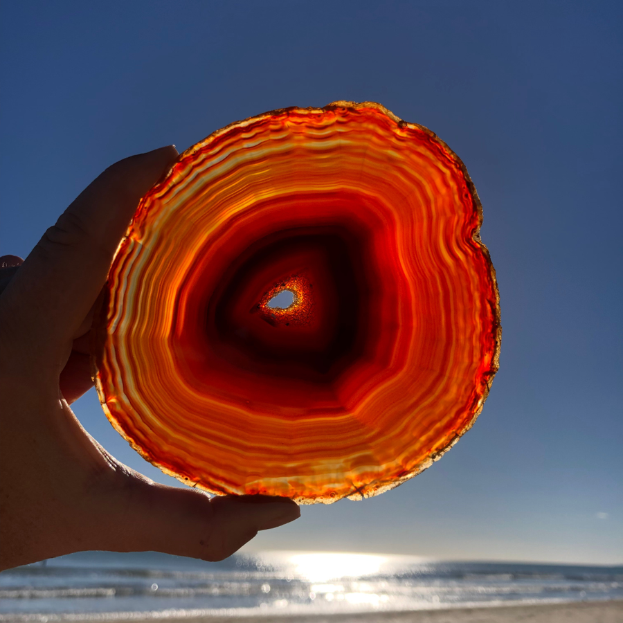 Belle tranche d'agate naturelle