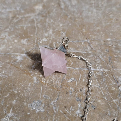 Pendule Merkaba Quartz Rose