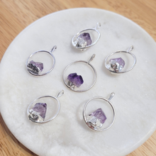 Charger l'image dans la galerie, pendentif amethyste cercle
