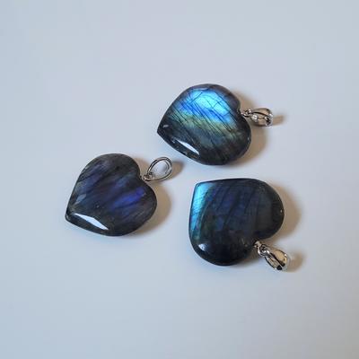 Pendentif Coeur Labradorite