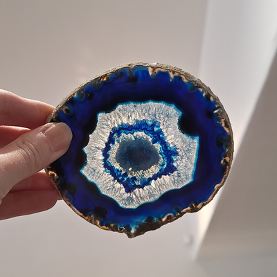 Tranche Agate Bleue pièce unique D
