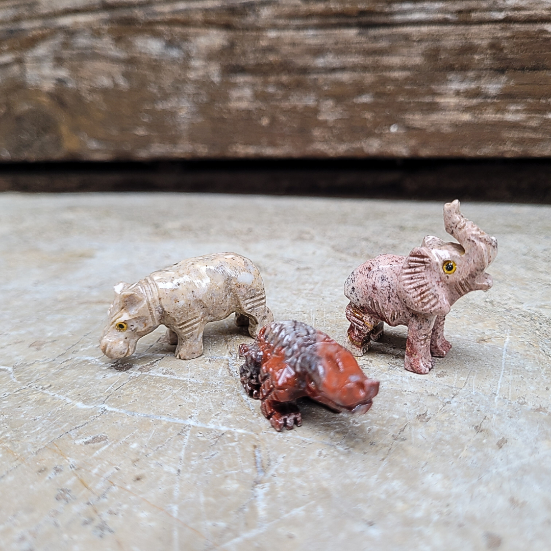 Animaux de la jungle en Stéatite