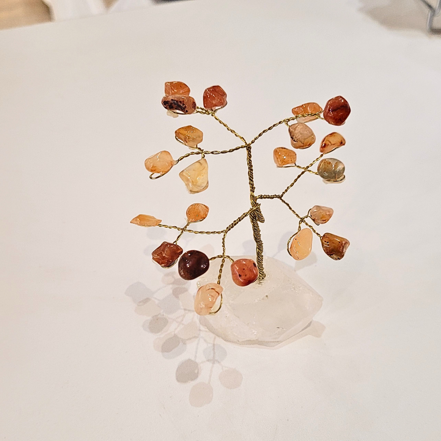Arbre de Vie en Cornaline et quartz