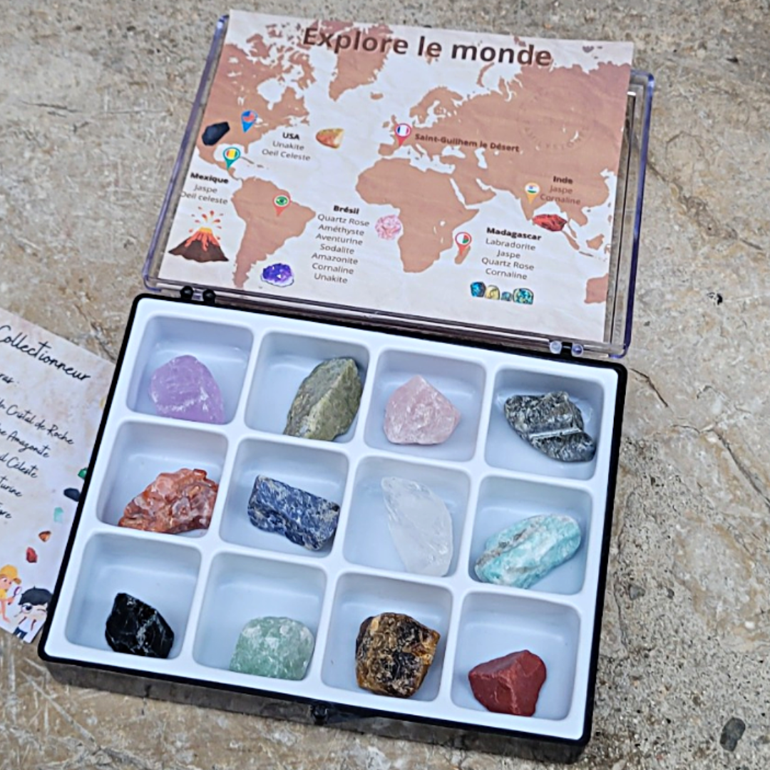 Lot De 20 Cristaux Et Minéraux Naturels Pour Collection Et Éducation Géologie - Spécimens Pierres Brutes