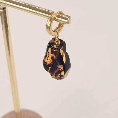 Boucles d'oreilles en Ambre Premium