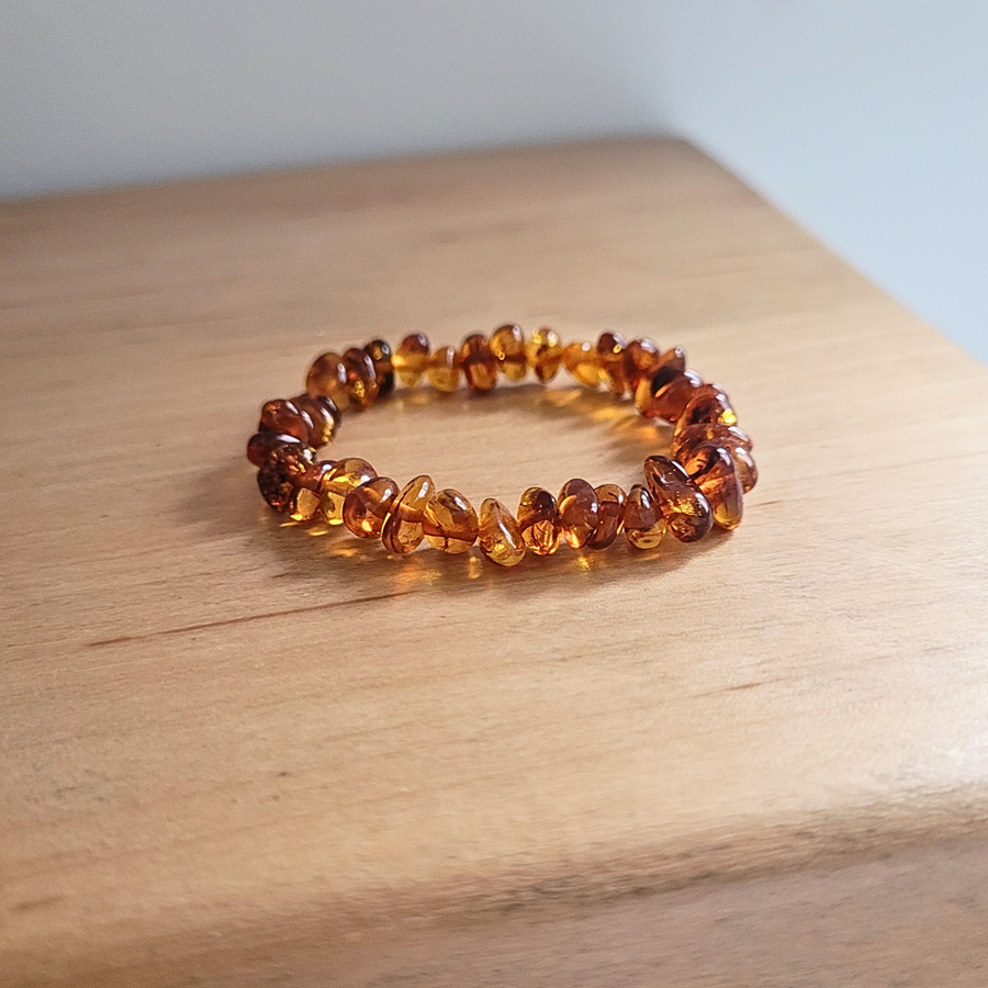 Bracelet Ambre cognac Enfant