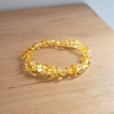 Bracelet Ambre Clair Enfant