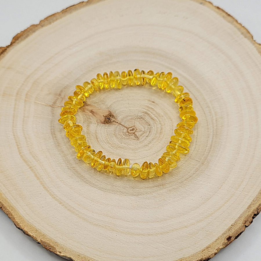 bracelet ambre jaune
