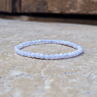 Bracelet Calcédoine Perles 4 mm