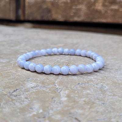 Bracelet Calcédoine Perles 6 mm